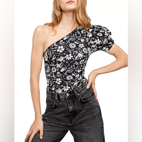 Intimately Free People Somethin’ ‘Bout You Floral One Shoulder Bodysuit - Picture 1 of 15